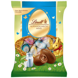 Продуктови Категории Шоколади Lindt шоколадови яйца от алпийски млечен шоколад 100 гр